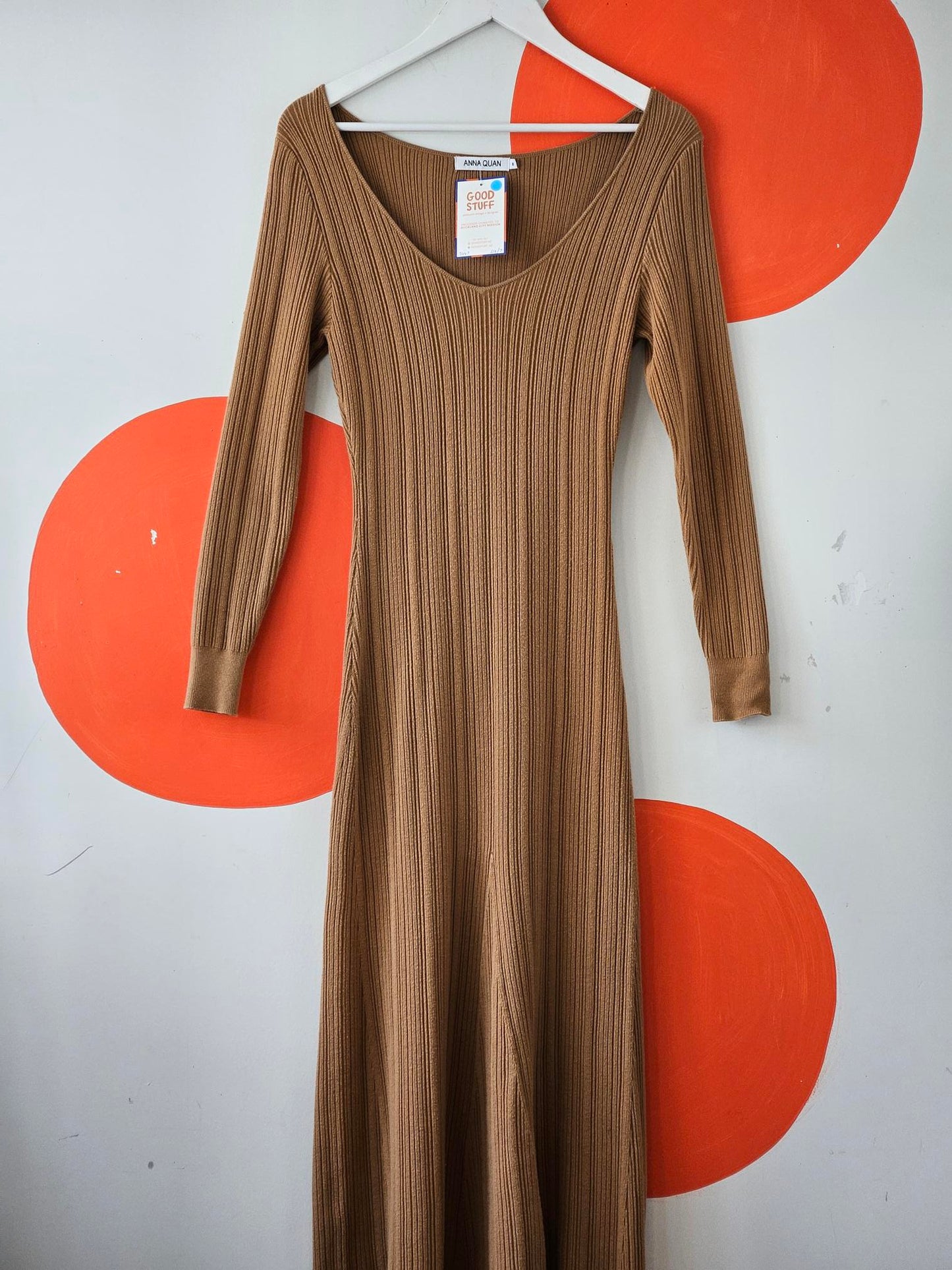 Anna Quan 'Emory' Beige Knit Dress