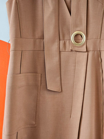 It Michaa Beige Korean Designer Dress