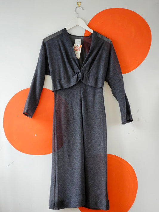 Pearl Dark Grey Linen Dress