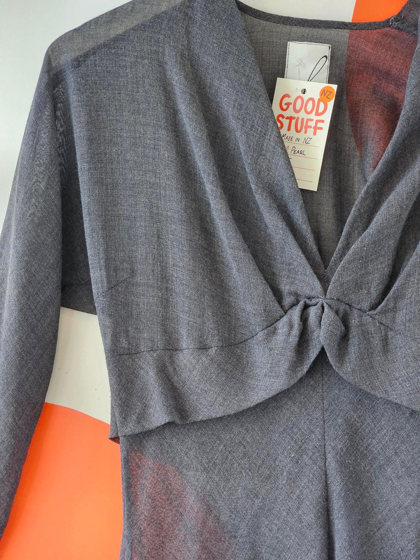 Pearl Dark Grey Linen Dress
