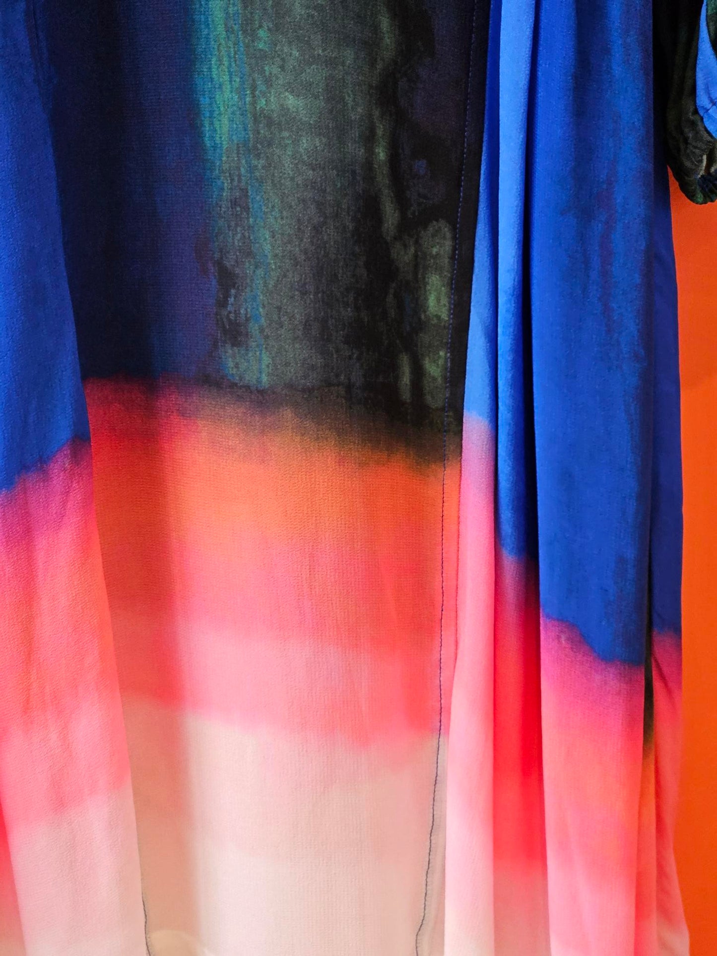 Obi Blue-Multicolour Flowy Dress