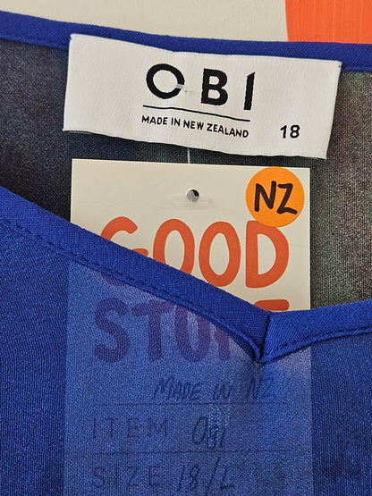 Obi Blue-Multicolour Flowy Dress