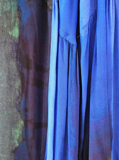 Obi Blue-Multicolour Flowy Dress
