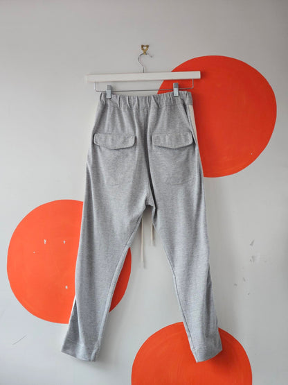 Bassike Grey-White Sweatpants