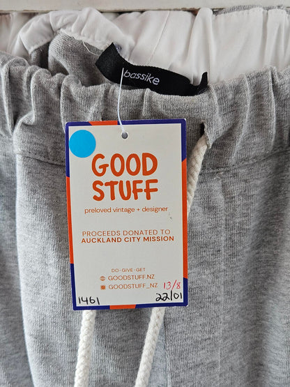 Bassike Grey-White Sweatpants