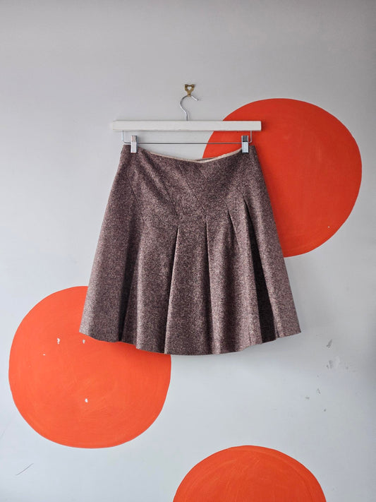 Strenesse Gabriele Strehle Beige Cashgora Blend Pleated Skirt
