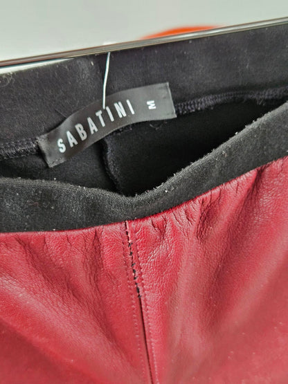 Sabatini Maroon-Black Leather Panel Plants