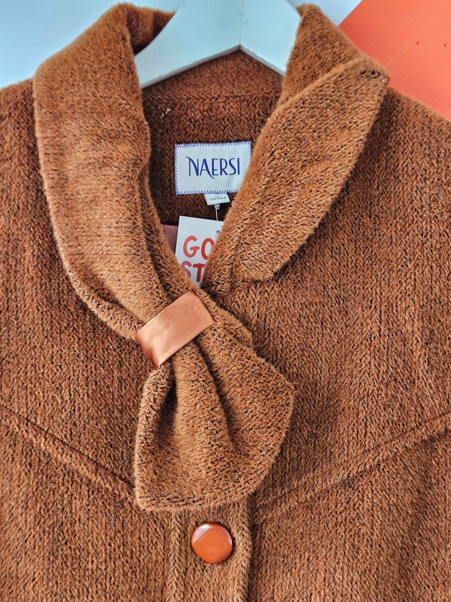 Naersi Brown Alpaca & Wool Coat