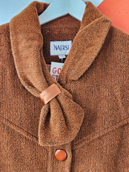 Naersi Brown Alpaca & Wool Coat