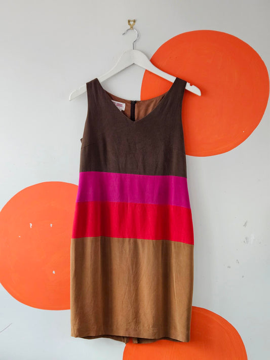 Maggy London Y2K Panelled Silk Short Dress