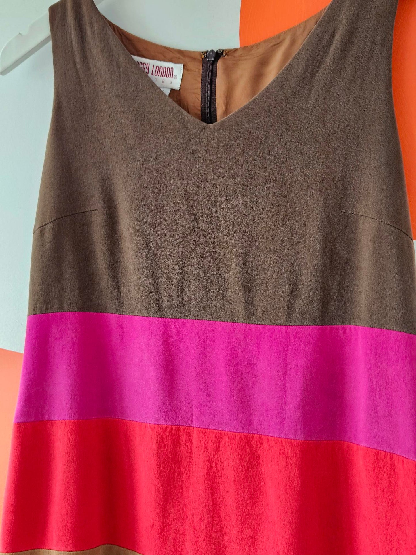 Maggy London Y2K Panelled Silk Short Dress