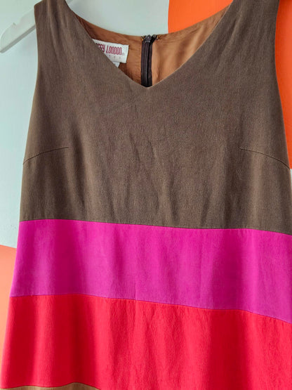 Maggy London Y2K Panelled Silk Short Dress