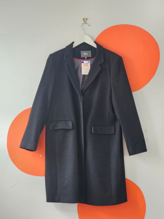 Max Black Wool & Cashmere Blend Coat