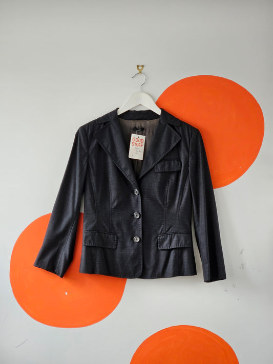 Boss Hugo Boss Y2K Charcoal Crop Blazer