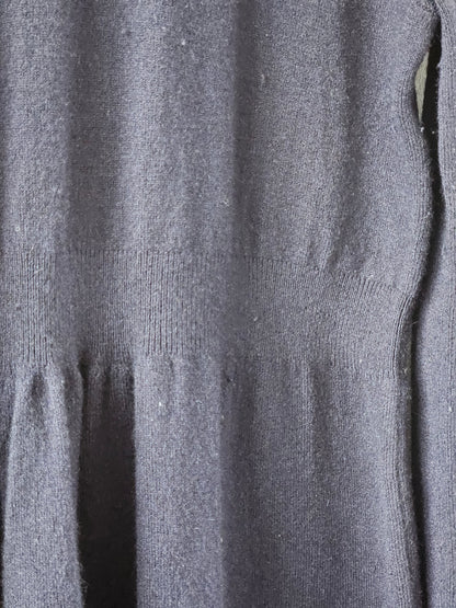Rebecca Taylor Navy Embellished Turtleneck Knit Dress