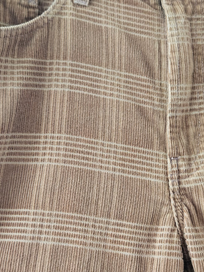 Supreme Fw14 Brown Plaid Corduroy Trousers