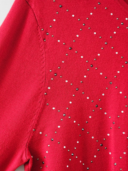 Gerry Weber Red Embellished Knit Sweater