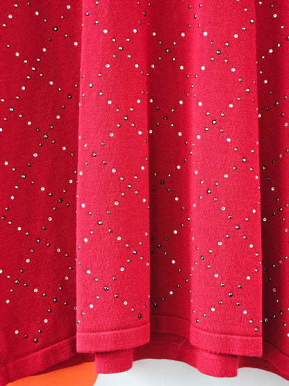 Gerry Weber Red Embellished Knit Sweater