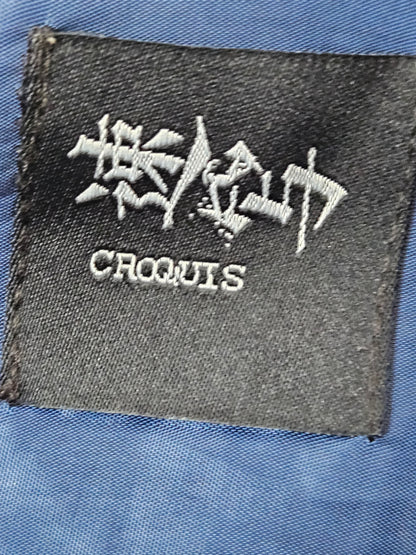 Croquis Blue Wool Blend Asymmetric Coat