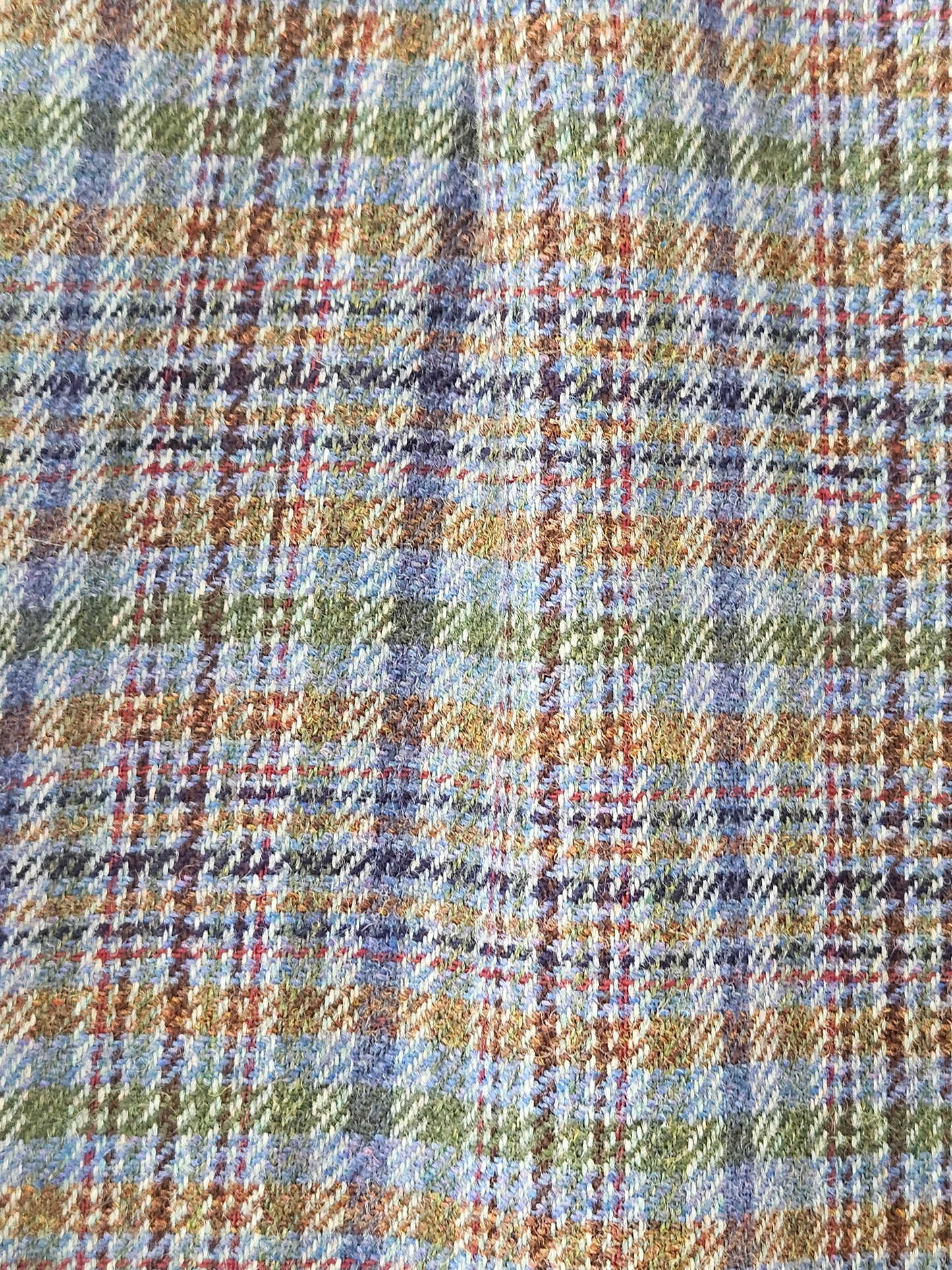 Vintage Blue-Beige Tartan Skirt