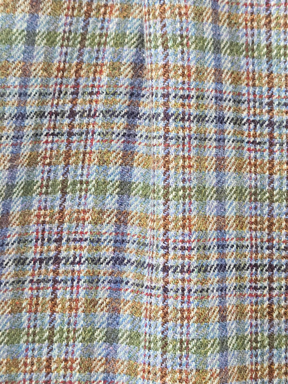 Vintage Blue-Beige Tartan Skirt