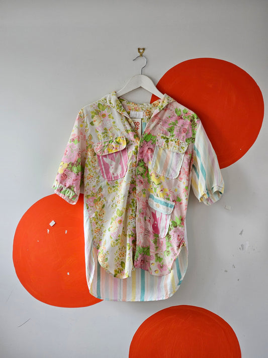 Lucky Dip One-of-a-Kind Multicolour Floral & Bunny Pattern Shirt