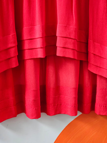 Curate Trelise Cooper 'Sheer Power' Red Flowy Blouse Top