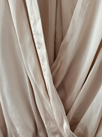 Juliette Hogan Cream Silk Wrap Blouse