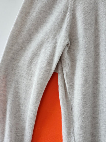 Jhl By Juliette Hogan Grey Cashmere Blend Knit Top