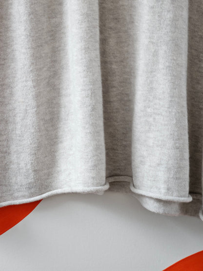 Jhl By Juliette Hogan Grey Cashmere Blend Knit Top