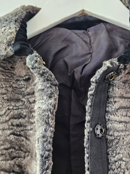 Keith Matheson Beige-Grey Fluffy Jacket