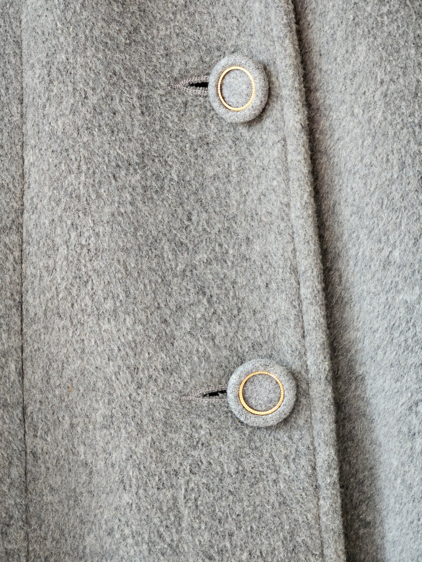 Helen Cherry Grey Wool Blend Crop Coat