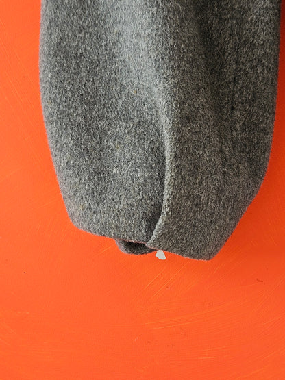 Helen Cherry Grey Wool Blend Crop Coat