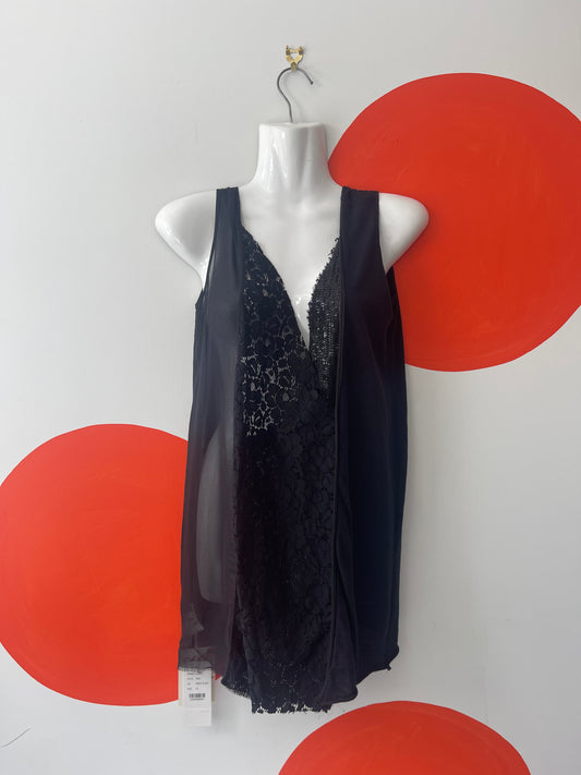 Zambesi 'Voodoo Lounge' Mixed Black Top | 12 / M