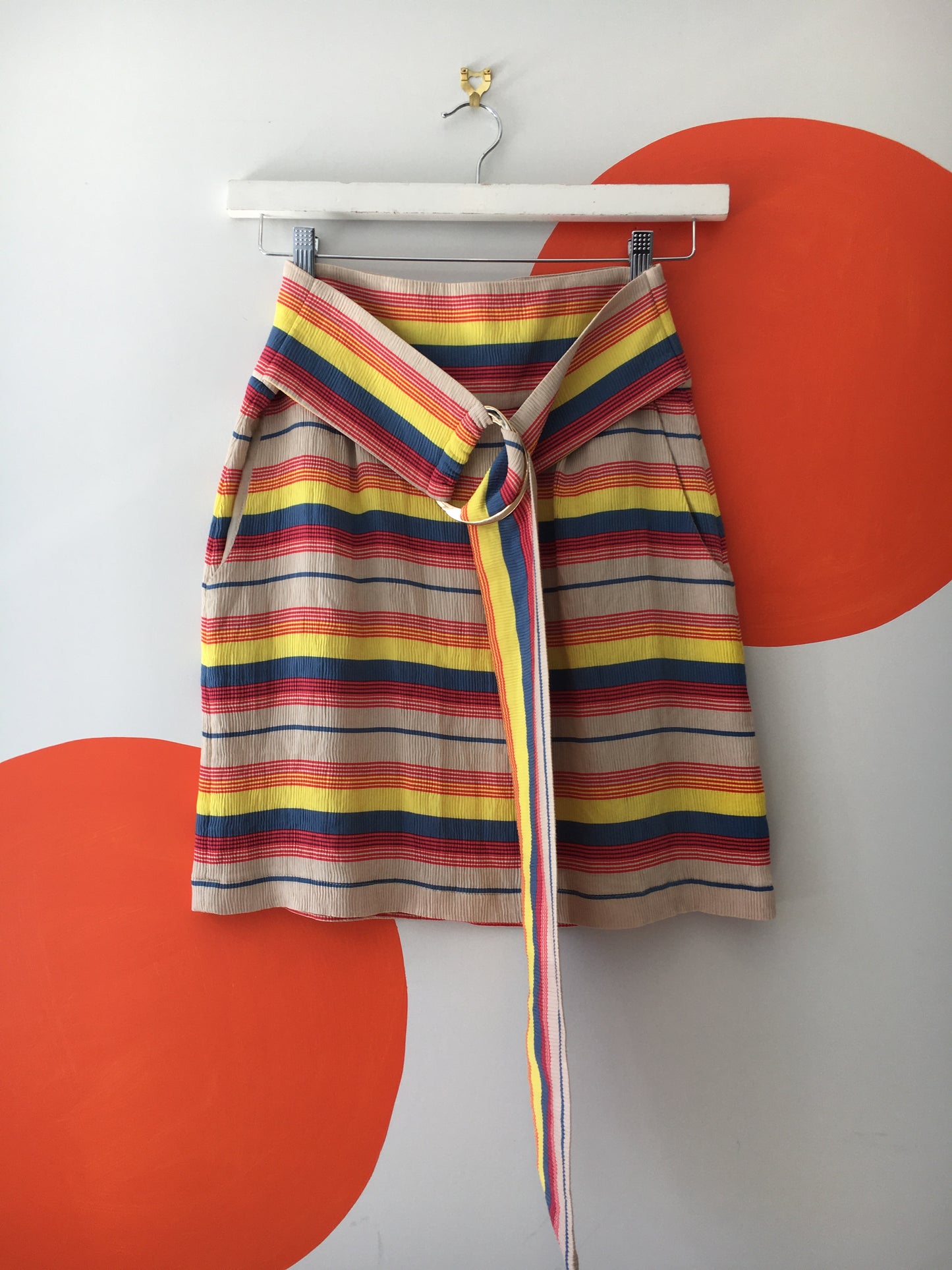 KATE SYLVESTER Multicolour Stripe Skirt Sz 10-12