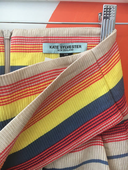 KATE SYLVESTER Multicolour Stripe Skirt Sz 10-12