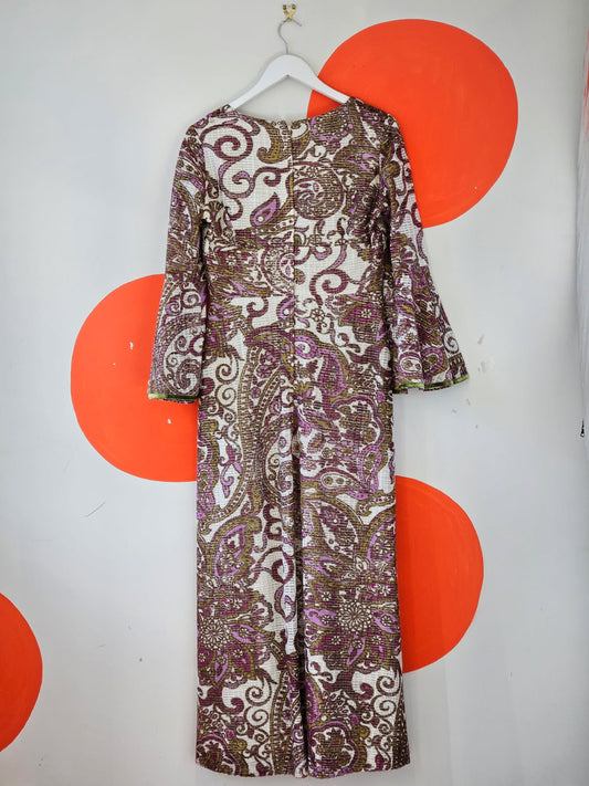 Pat Rogers NZ Vintage Patterned Dress | 14 / M