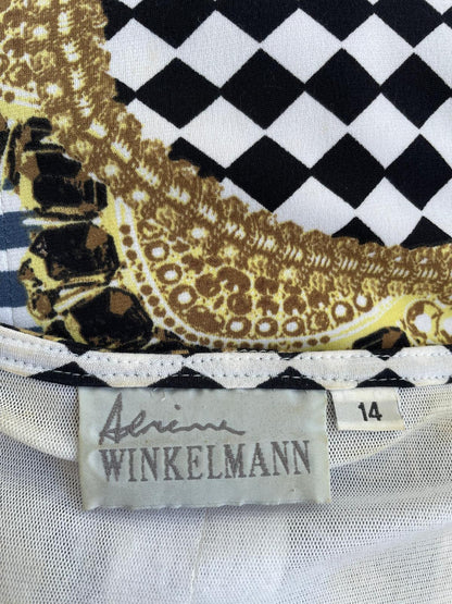 Adrienne Winkelmann Vintage Baroque Print Dress