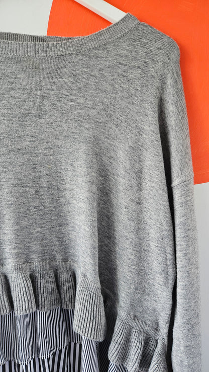 Tiered Wool-Blend Shirt