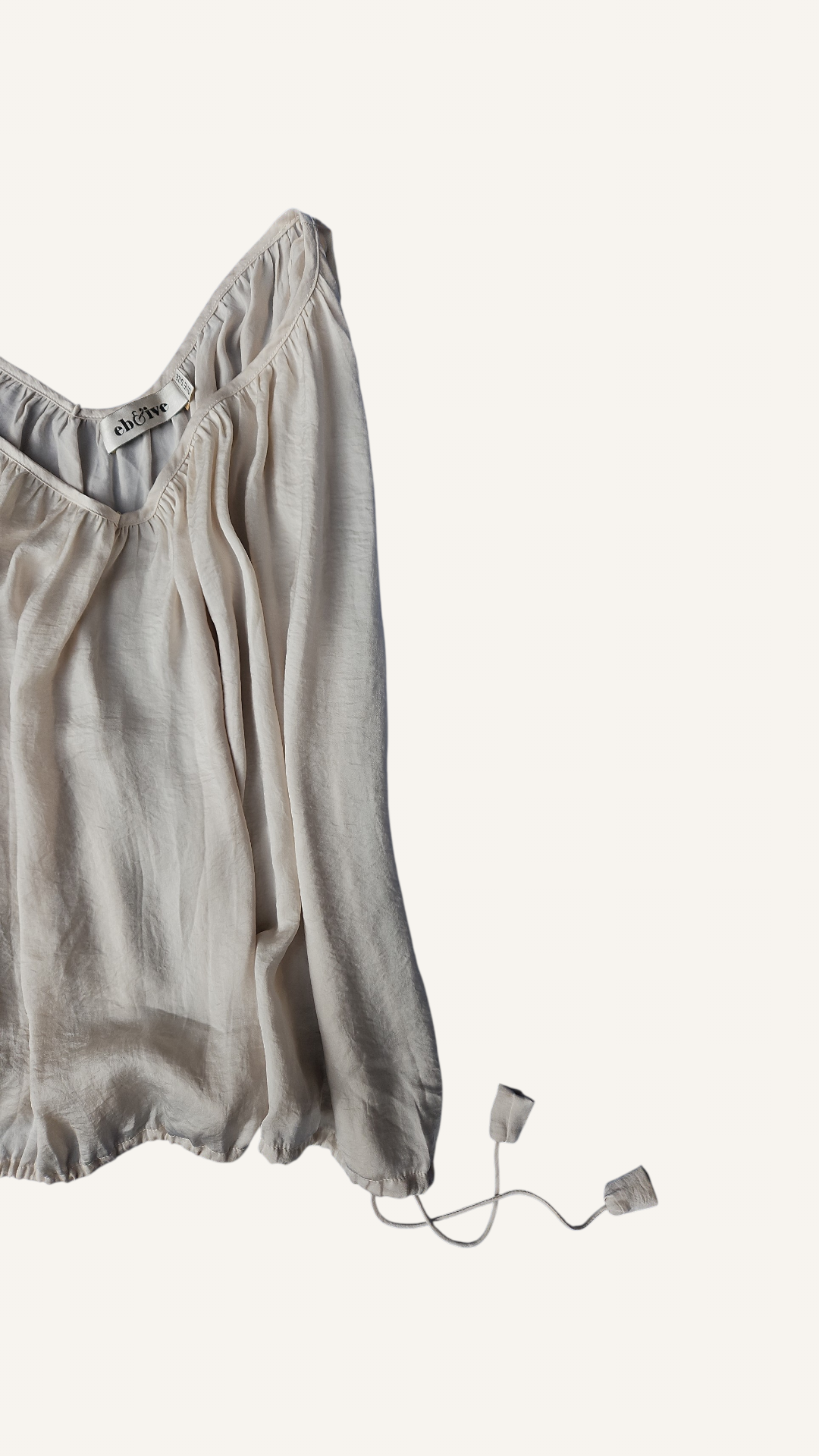Cream 'Satin' Blouse