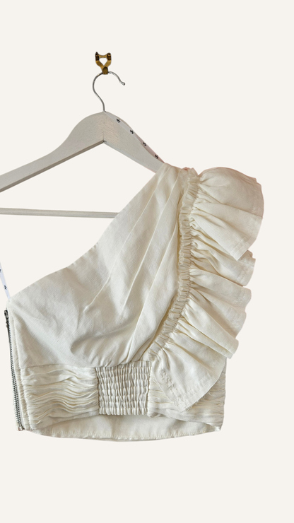 One Shoulder Frill Top