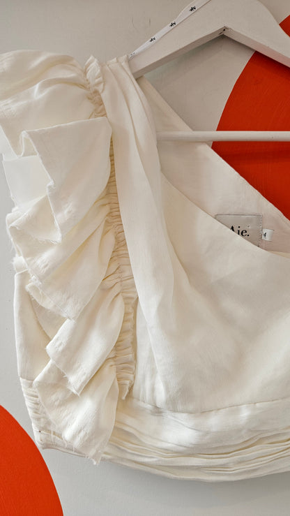 One Shoulder Frill Top