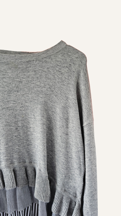 Tiered Wool-Blend Shirt