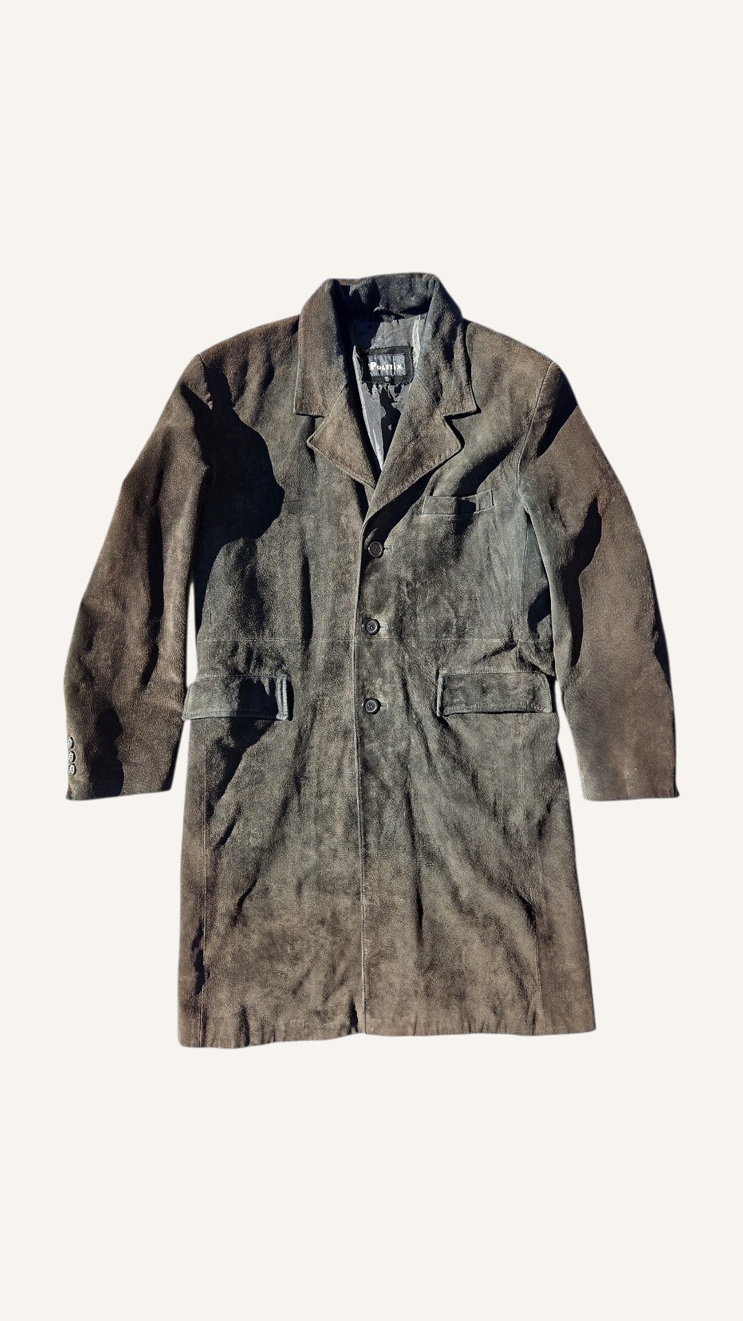 Suede Leather Coat