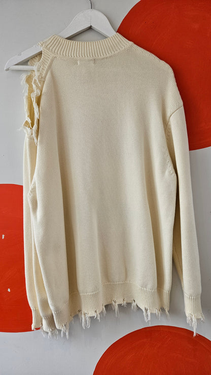 Chuu Distressed Knit Sweater