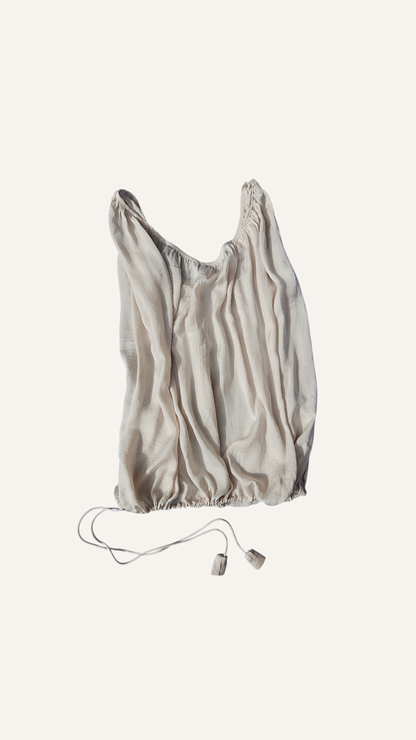 Cream 'Satin' Blouse