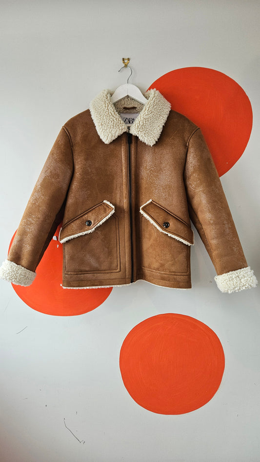 Faux Shearling Zara Fleece Bomber