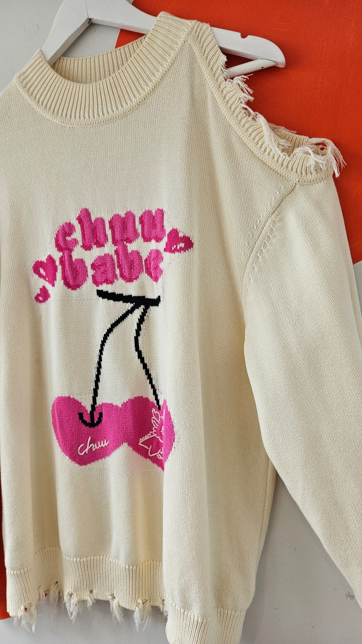 Chuu Distressed Knit Sweater