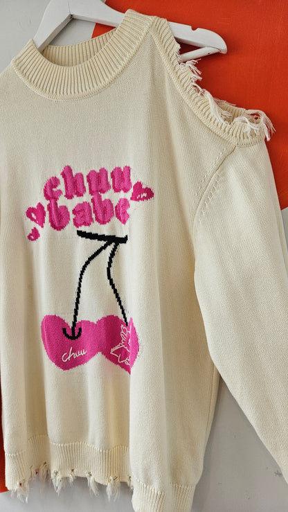 Chuu Distressed Knit Sweater