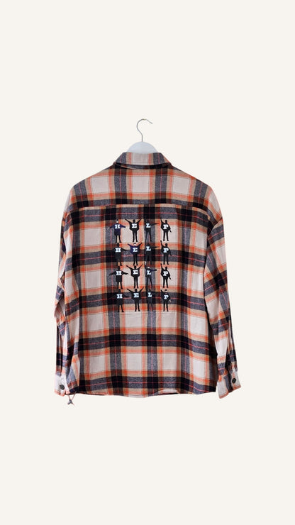 Jupe Vendue Plaid Beatles Print Men's Shirt